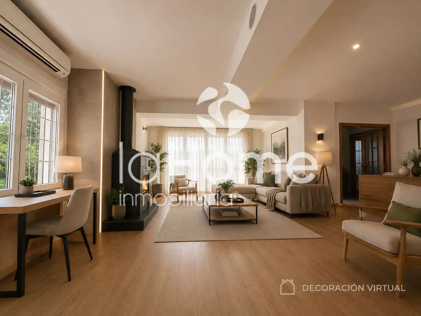 Wohnzimmer von Haus oder Chalet zum Verkauf in Paterna mit Klimaanlage, Privatgarten und Parkett