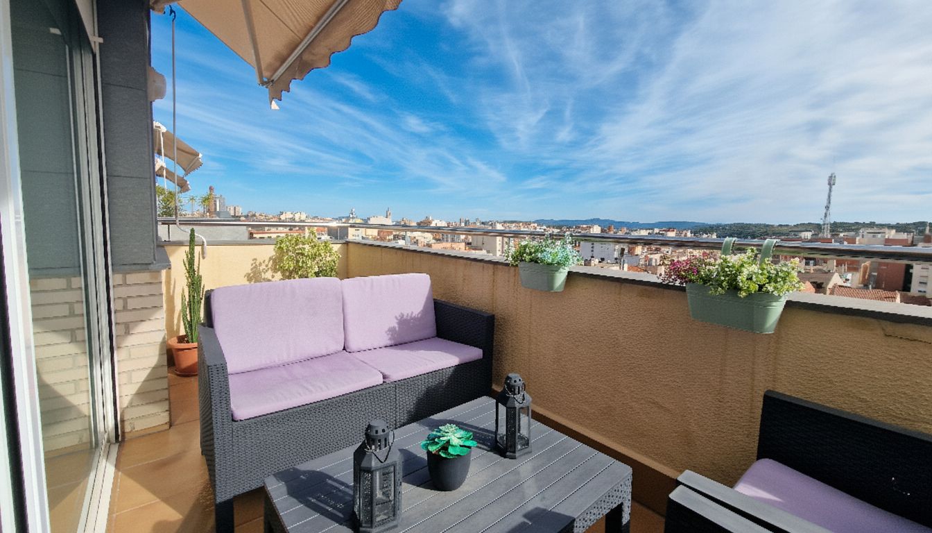 Terrace of Duplex for sale in Terrassa  with Heating, Terrace and Furnished