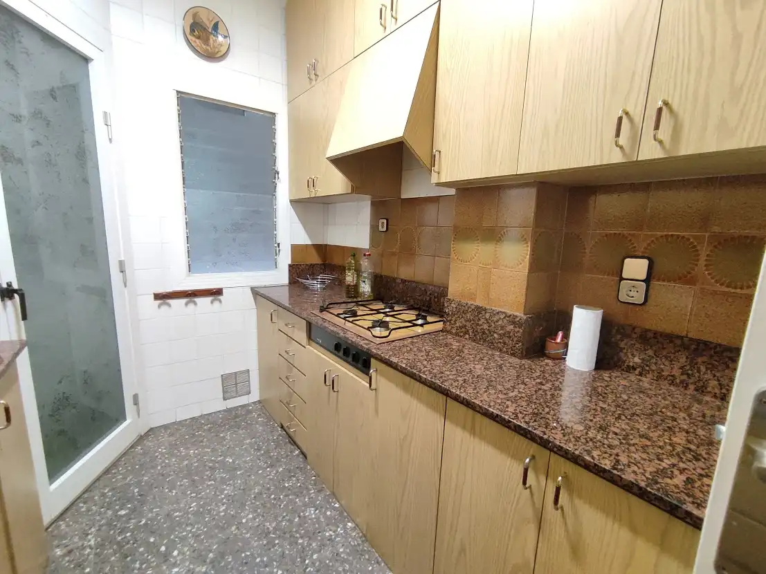 Küche von Wohnung zur Miete in Barcelona mit Klimaanlage, Möbliert und Waschmaschine