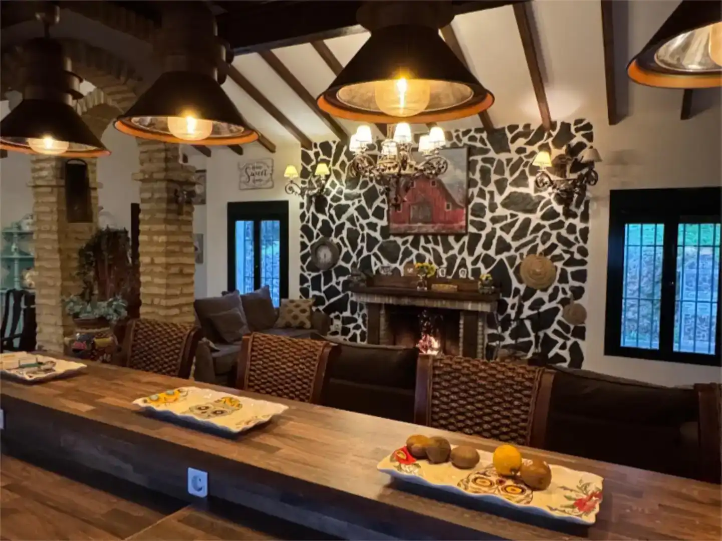 Comedor de Finca rústica en venta en El Madroño con Aire acondicionado, Jardín privado y Parquet