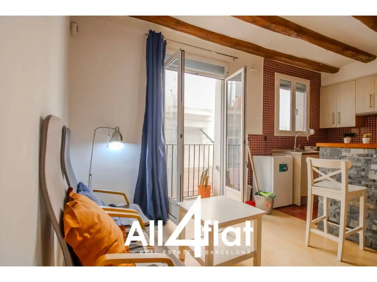 Balcony of Flat for rent in Barcelona  with Heating, Parquet flooring and Furnished