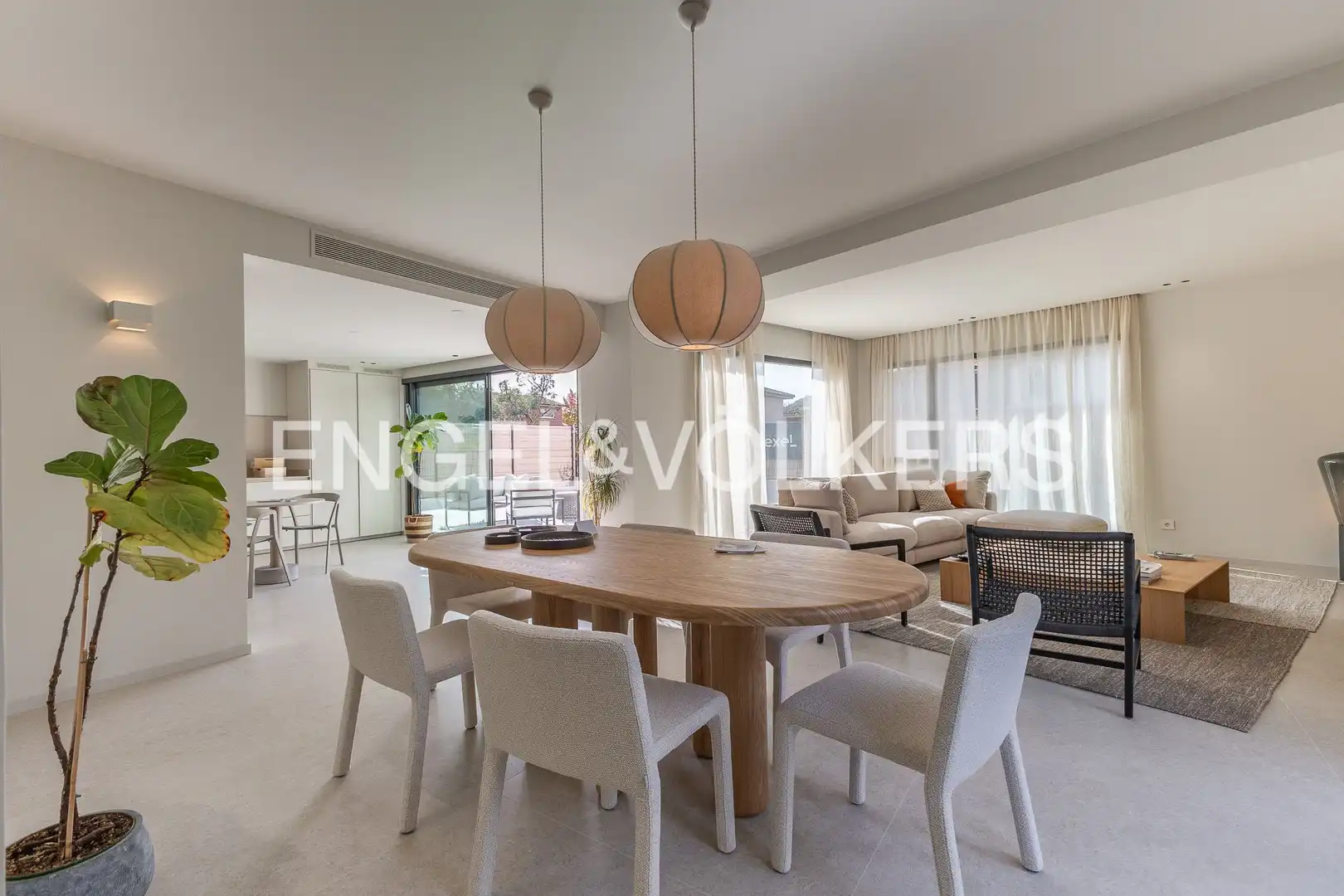 Dining room of Houses for sale in Sant Cugat del Vallès  with Air Conditioner, Heating and Private garden