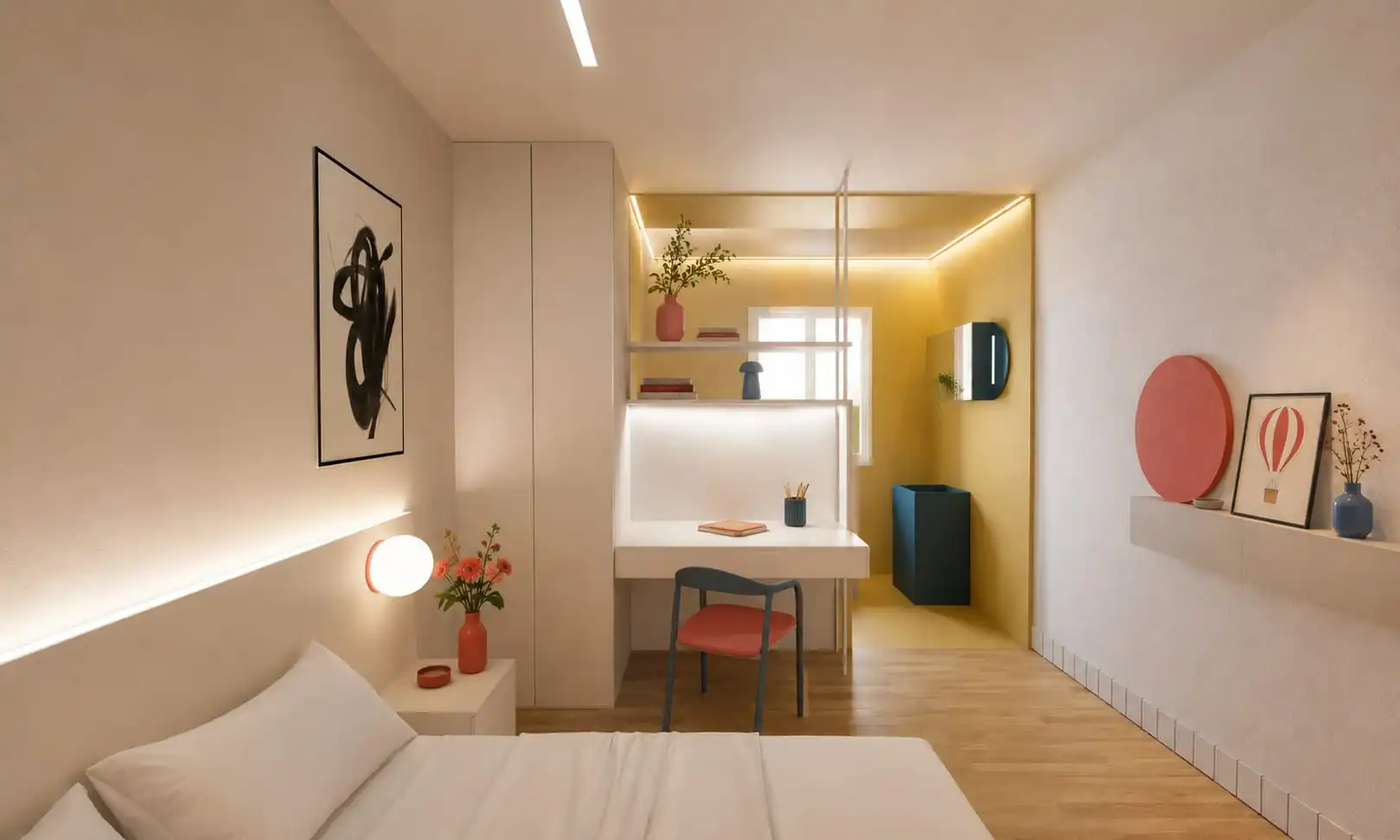 Bedroom of Flat for rent in Santiago de Compostela   with Furnished