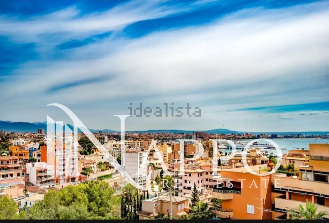 Vista exterior de Àtic de lloguer en  Palma de Mallorca amb Aire condicionat, Calefacció i Piscina
