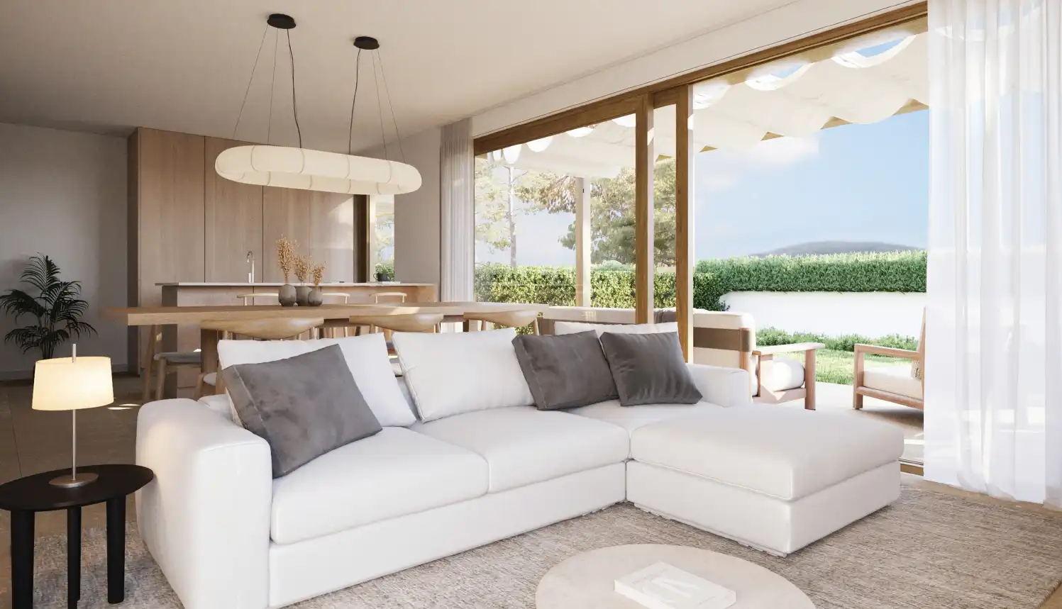 Sala de estar de Casa o chalet en venta en Gata de Gorgos con Aire acondicionado, Calefacción y Jardín privado