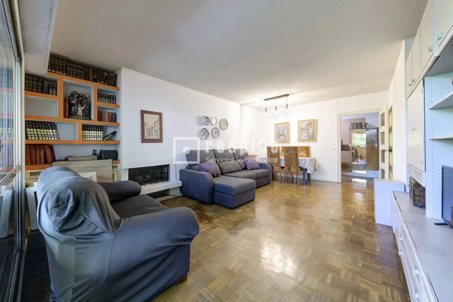 Sala d'estar de Pis en venda en Majadahonda amb Calefacció, Jardí privat i Terrassa
