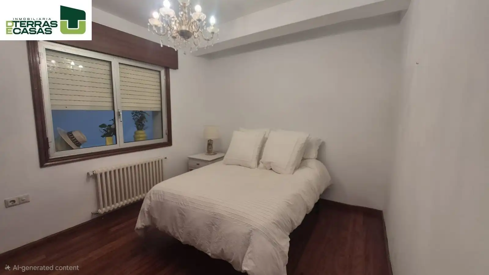 Schlafzimmer von Haus oder Chalet zur Miete in Sanxenxo mit Klimaanlage, Privatgarten und Parkett