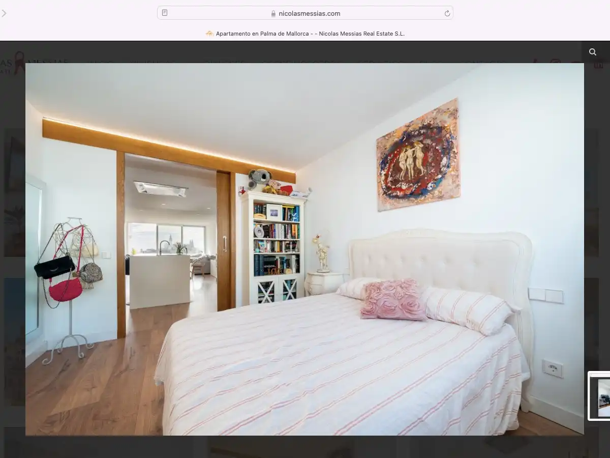 Schlafzimmer von Wohnung zum Verkauf in  Palma de Mallorca mit Klimaanlage und Terrasse
