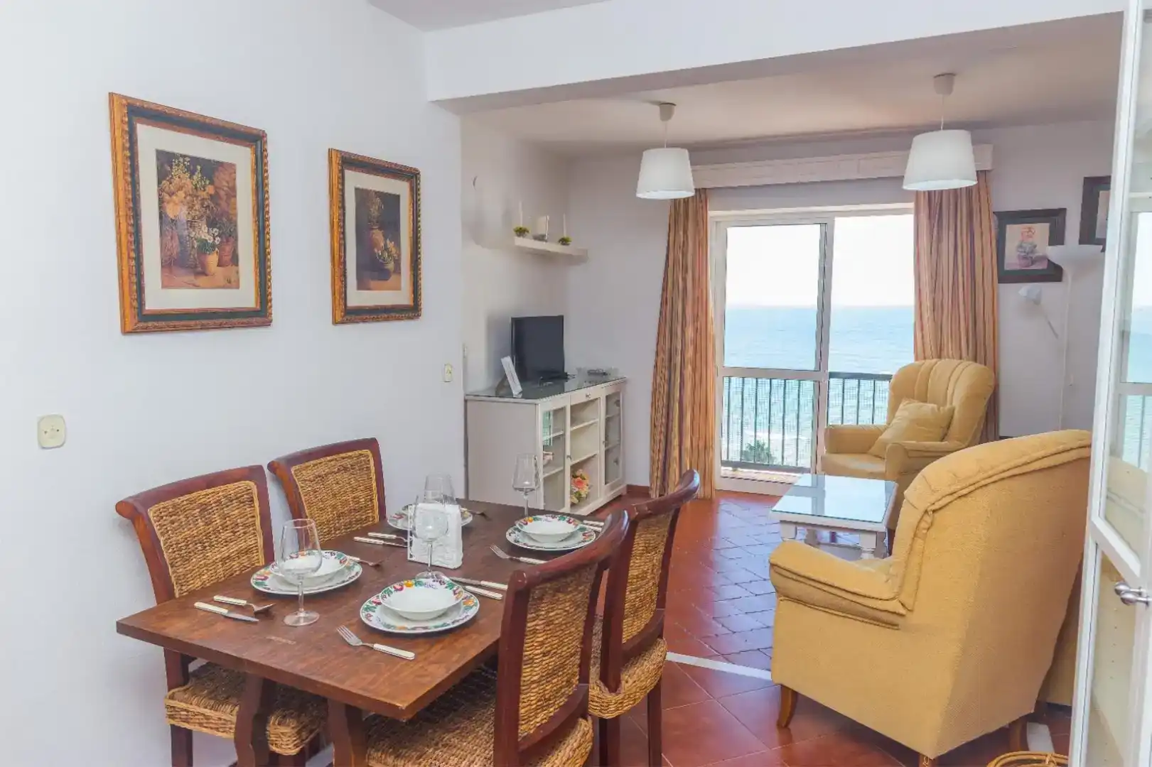 Esszimmer von Wohnungen zur Miete in Mijas mit Klimaanlage, Schwimmbad und Balkon