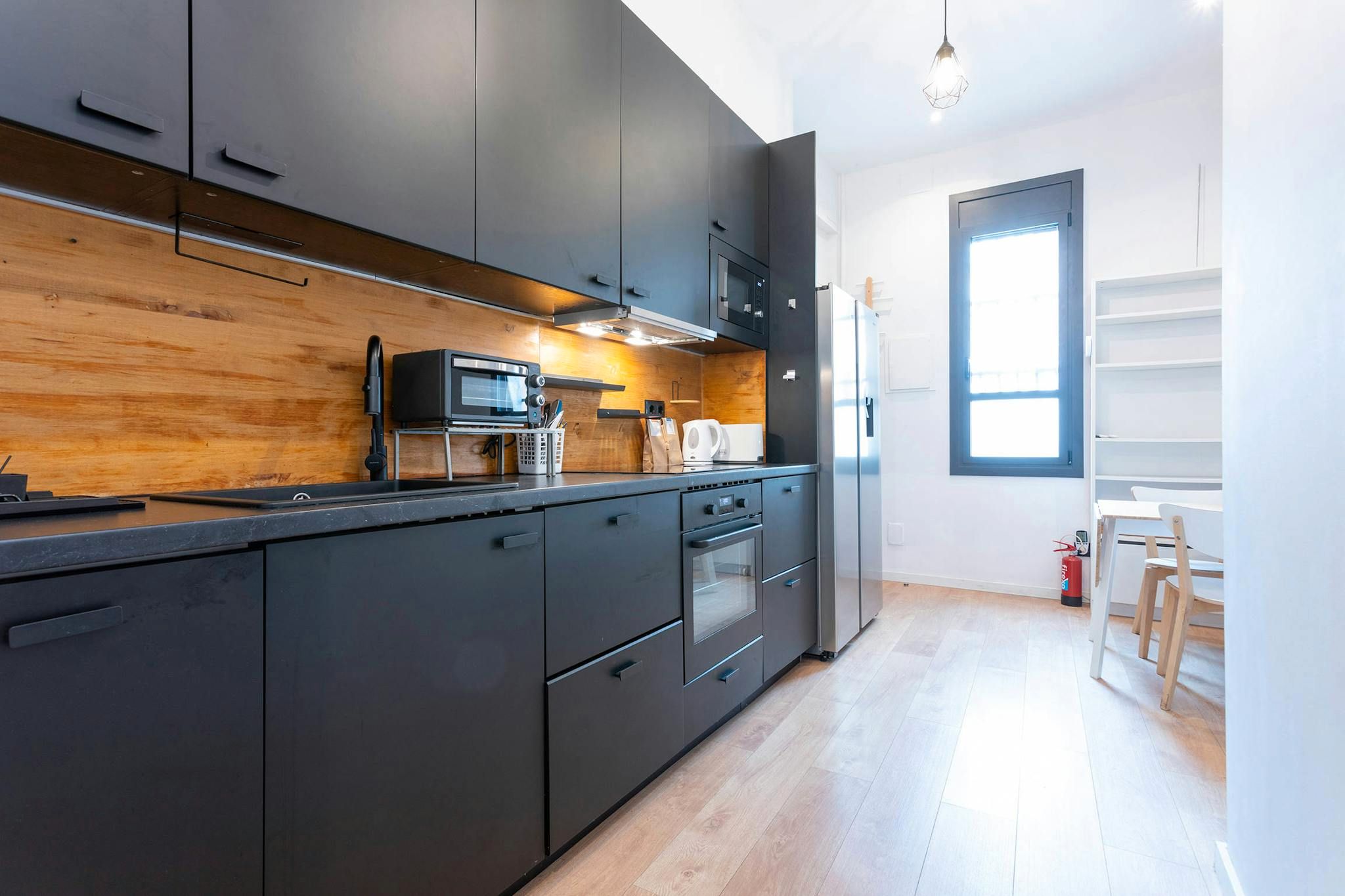 Kitchen of Flat to rent in  Barcelona Capital  with Air Conditioner, Furnished and Washing machine