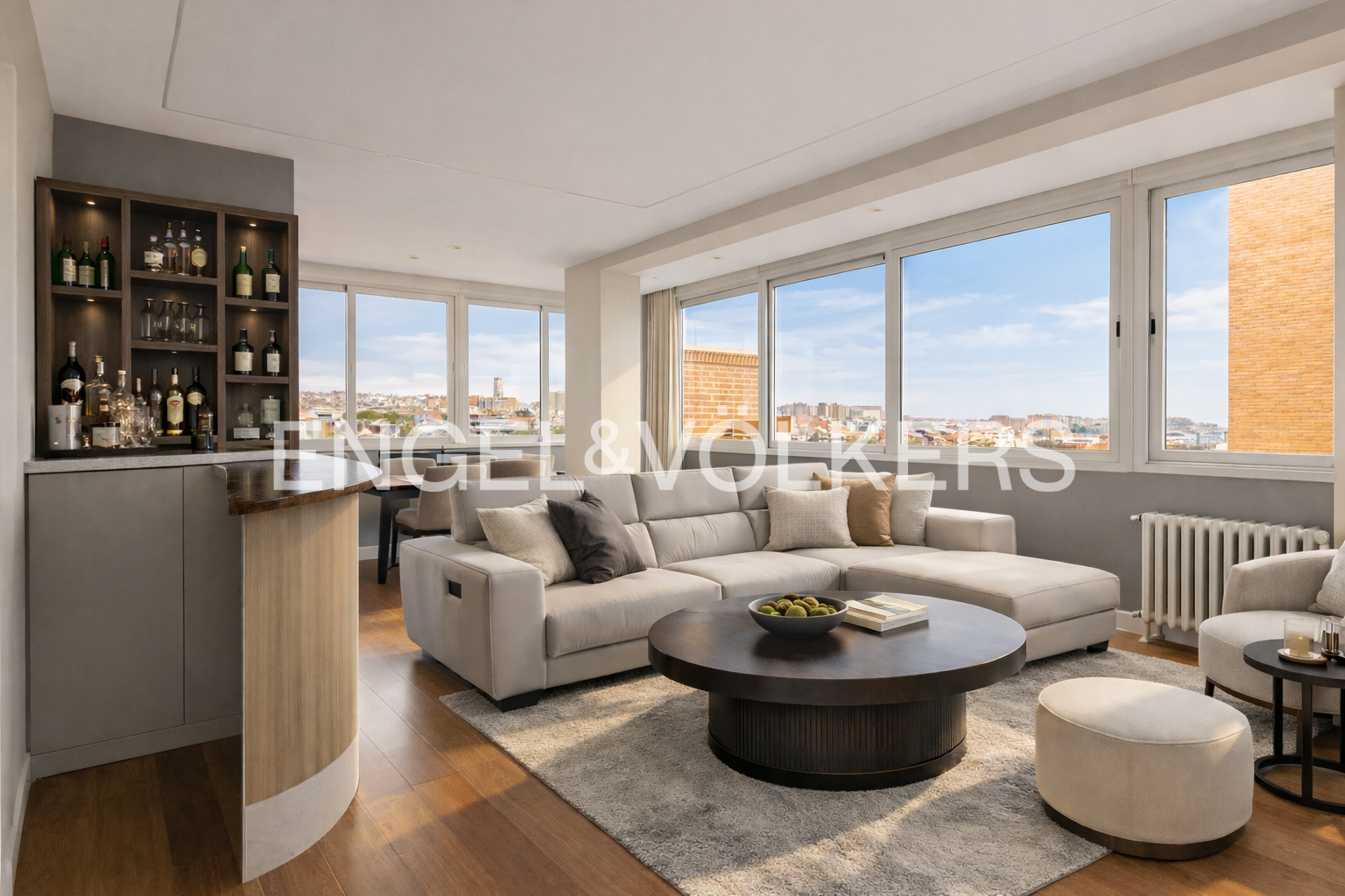 Living room of Flat for sale in  Madrid Capital  with Air Conditioner, Heating and Furnished