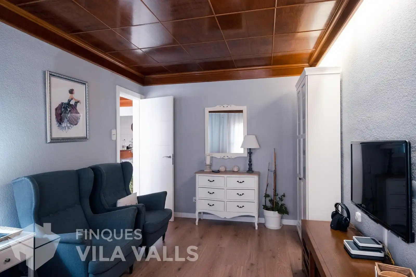Sala d'estar de Pis en venda en Caldes de Montbui amb Aire condicionat, Calefacció i Parquet