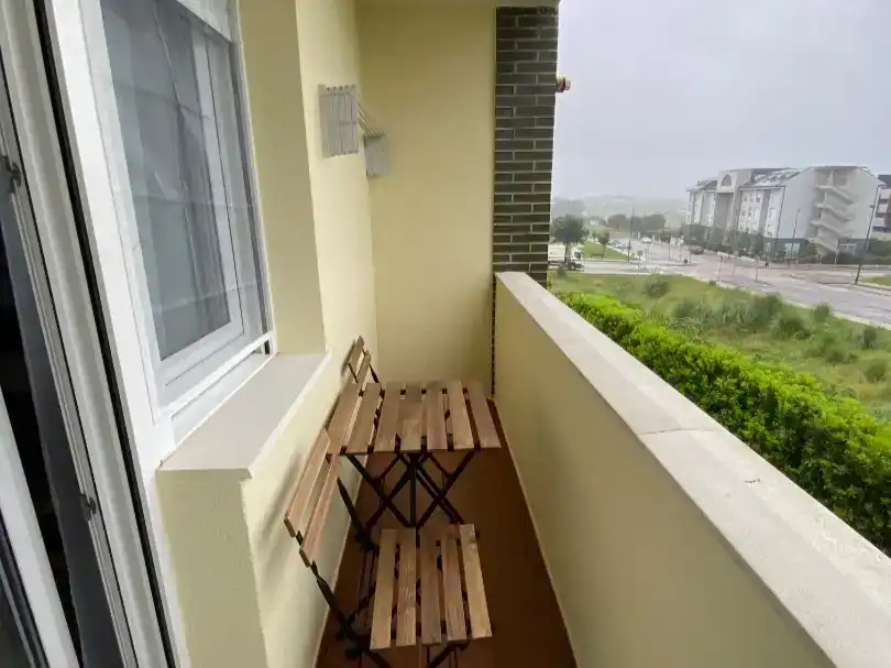 Terrasse von Wohnung zur Miete in Suances mit Parkett, Schwimmbad und Möbliert