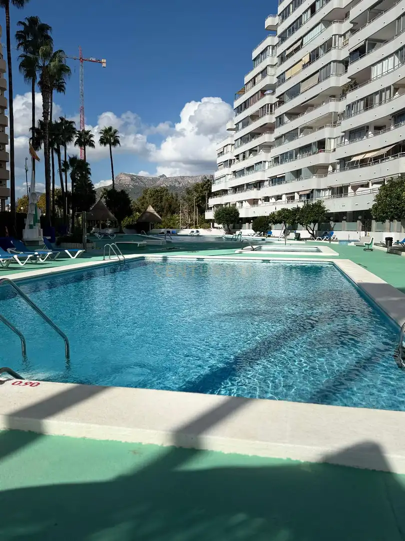 Piscina de Apartamento de alquiler en Calpe / Calp con Aire acondicionado, Lavadora y Microondas