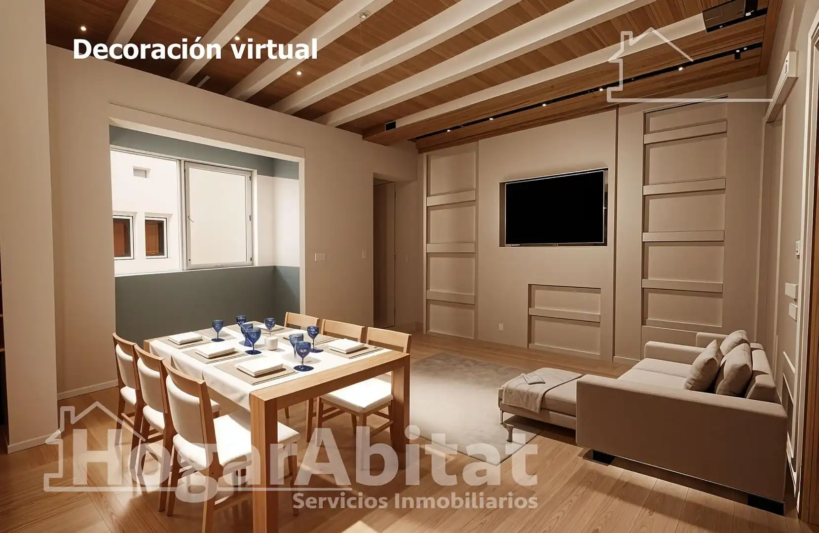 Living room of Flat for sale in Gandia  with Air Conditioner, Heating and Balcony