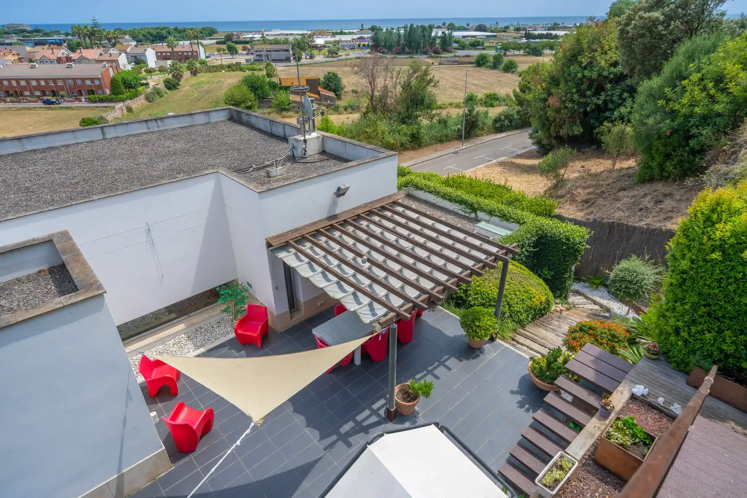 Terraza de Casa o chalet en venta en Santa Susanna con Aire acondicionado, Calefacción y Jardín privado
