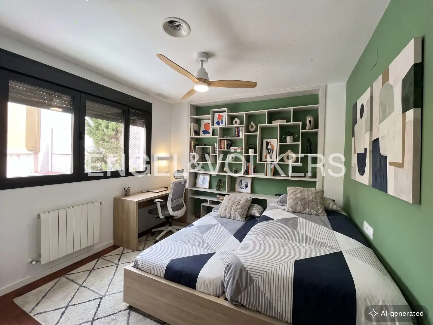 Schlafzimmer von Haus oder Chalet zur Miete in Sevilla mit Klimaanlage, Heizung und Privatgarten