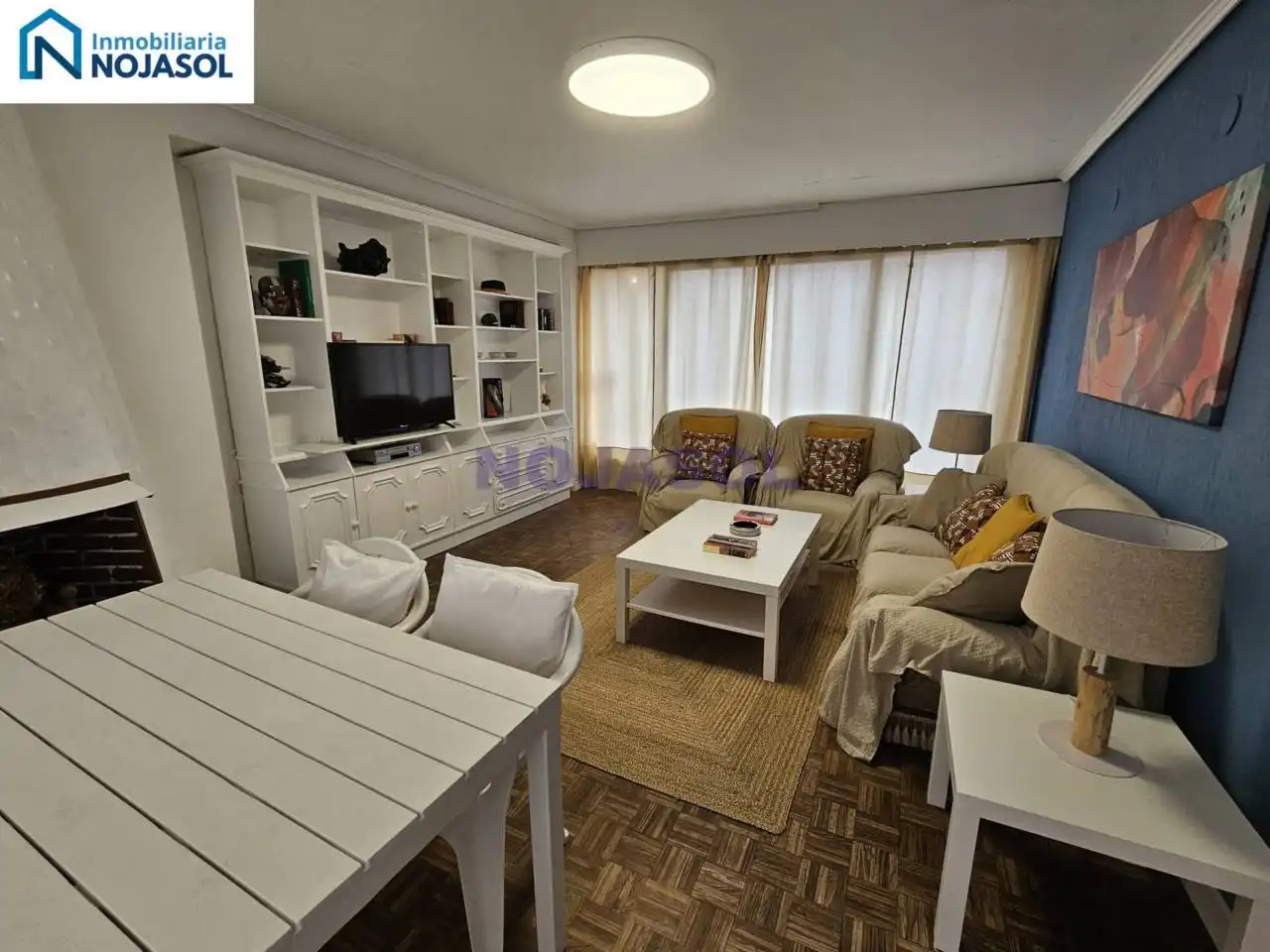 Sala de estar de Apartamento en venta en Laredo con Calefacción, Parquet y Terraza