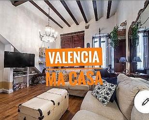 Living room of House or chalet to rent in  Valencia Capital  with Air Conditioner, Terrace and Furnished