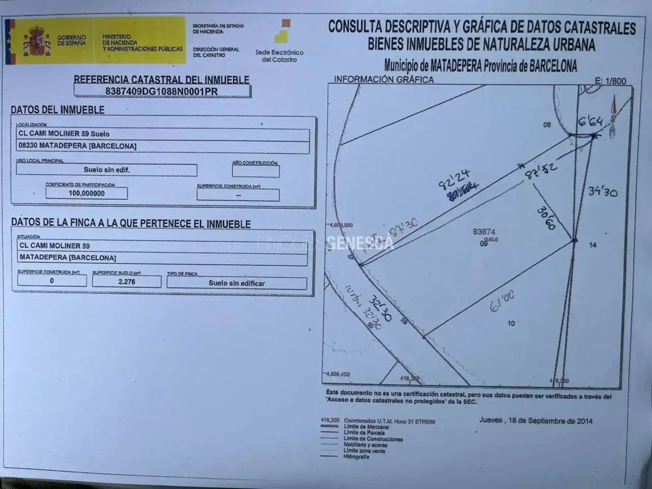 Wohnbaugrundstück zum Verkauf in Calle Camí del Moliner 59, imagen 19