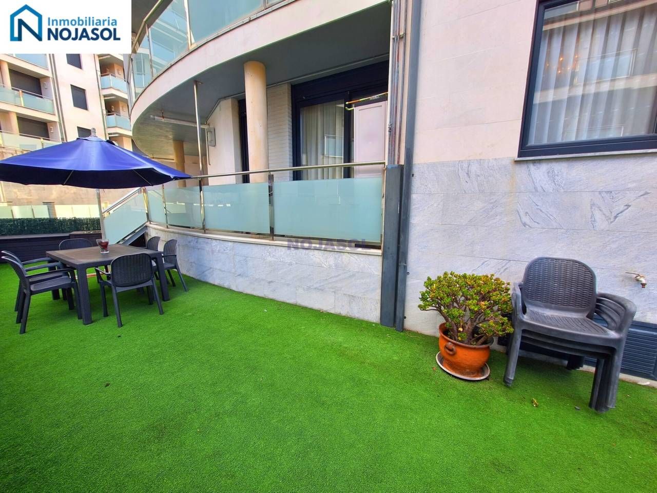 Terraza de Apartamento de alquiler en Noja con Calefacción, Jardín privado y Terraza