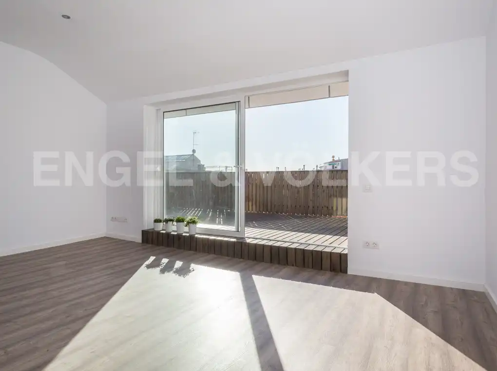 Living room of Attic for rent in Barcelona  with Air Conditioner, Heating and Parquet flooring