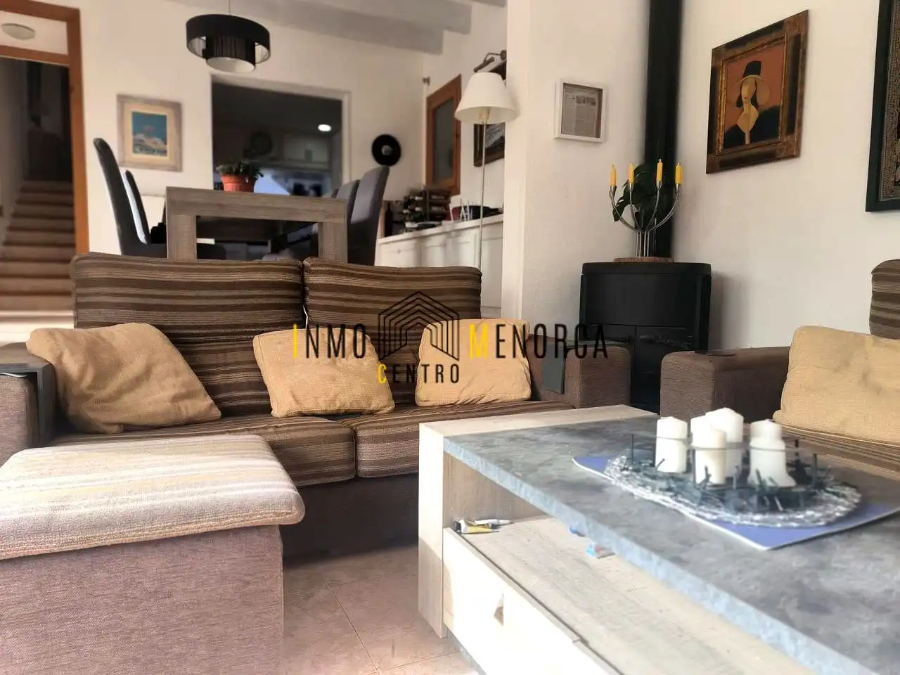 Sala d'estar de Casa o xalet en venda en Maó - Mahón amb Aire condicionat, Jardí privat i Terrassa