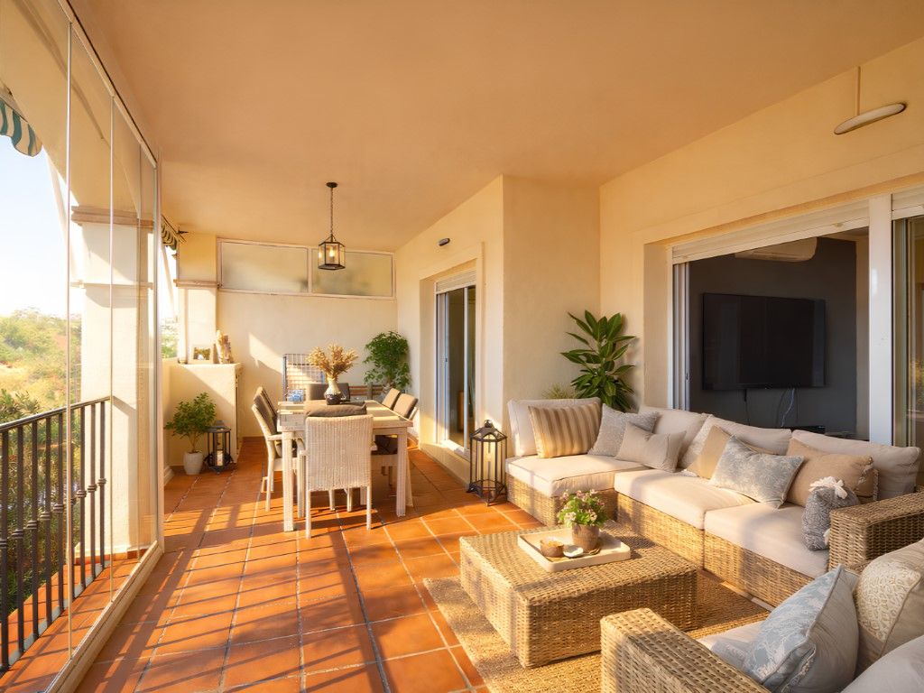 Terrasse von Wohnung zum Verkauf in Mijas mit Klimaanlage, Heizung und Privatgarten