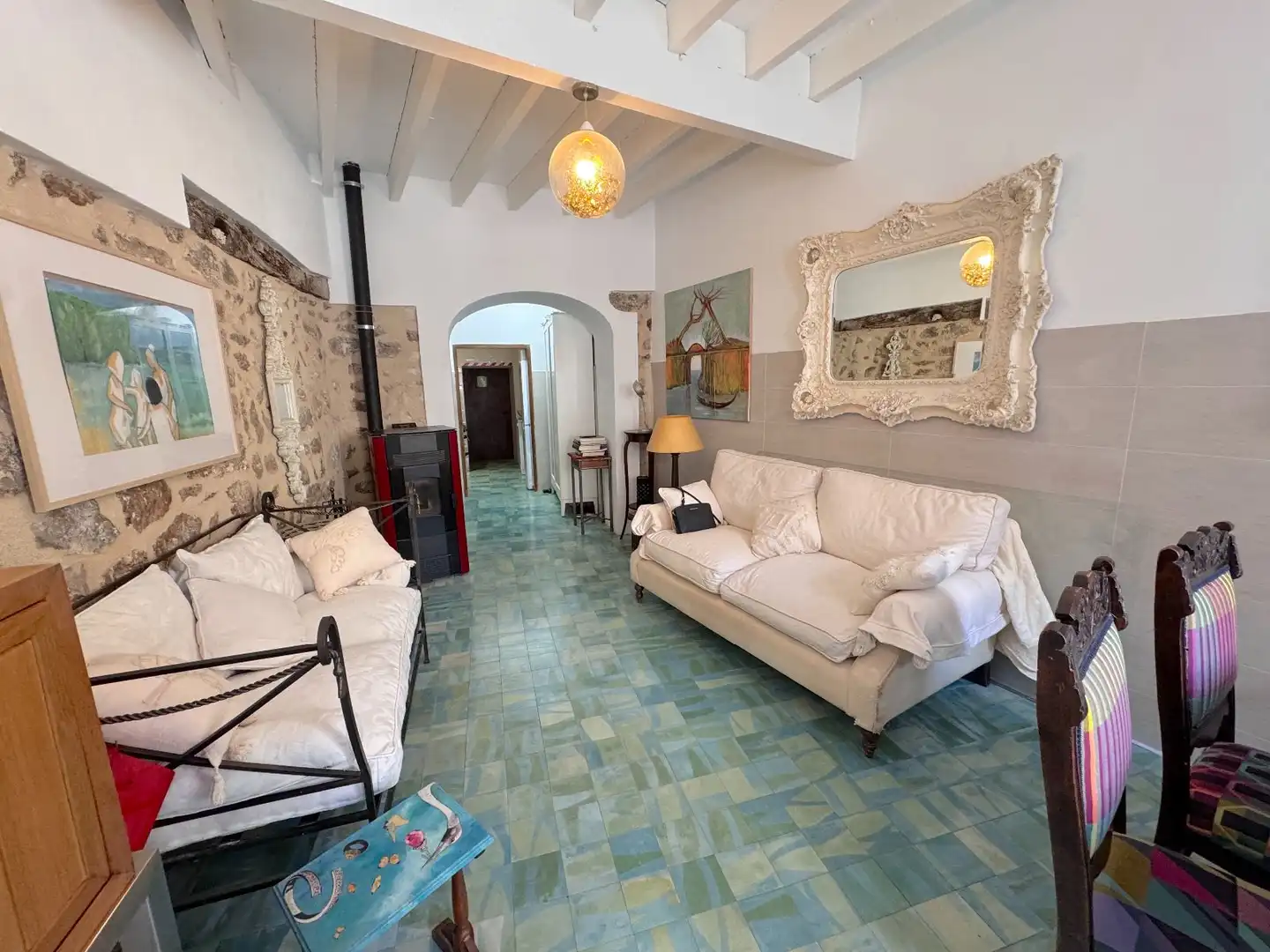 Living room of Detached homes for sale in Selva  with Air Conditioner, Heating and Terrace