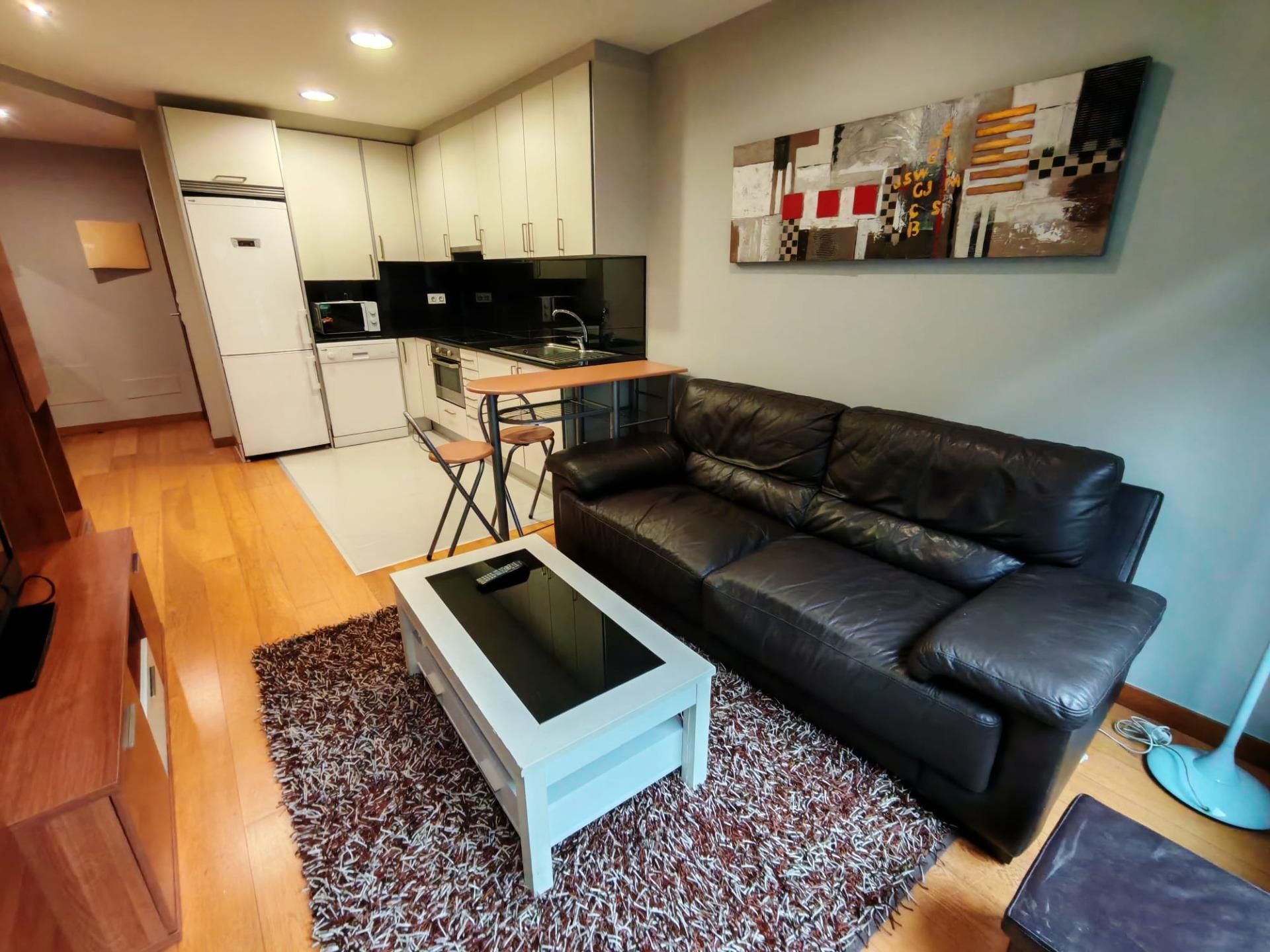 Sala d'estar de Apartament de lloguer en Vigo  amb Calefacció, Traster i Moblat