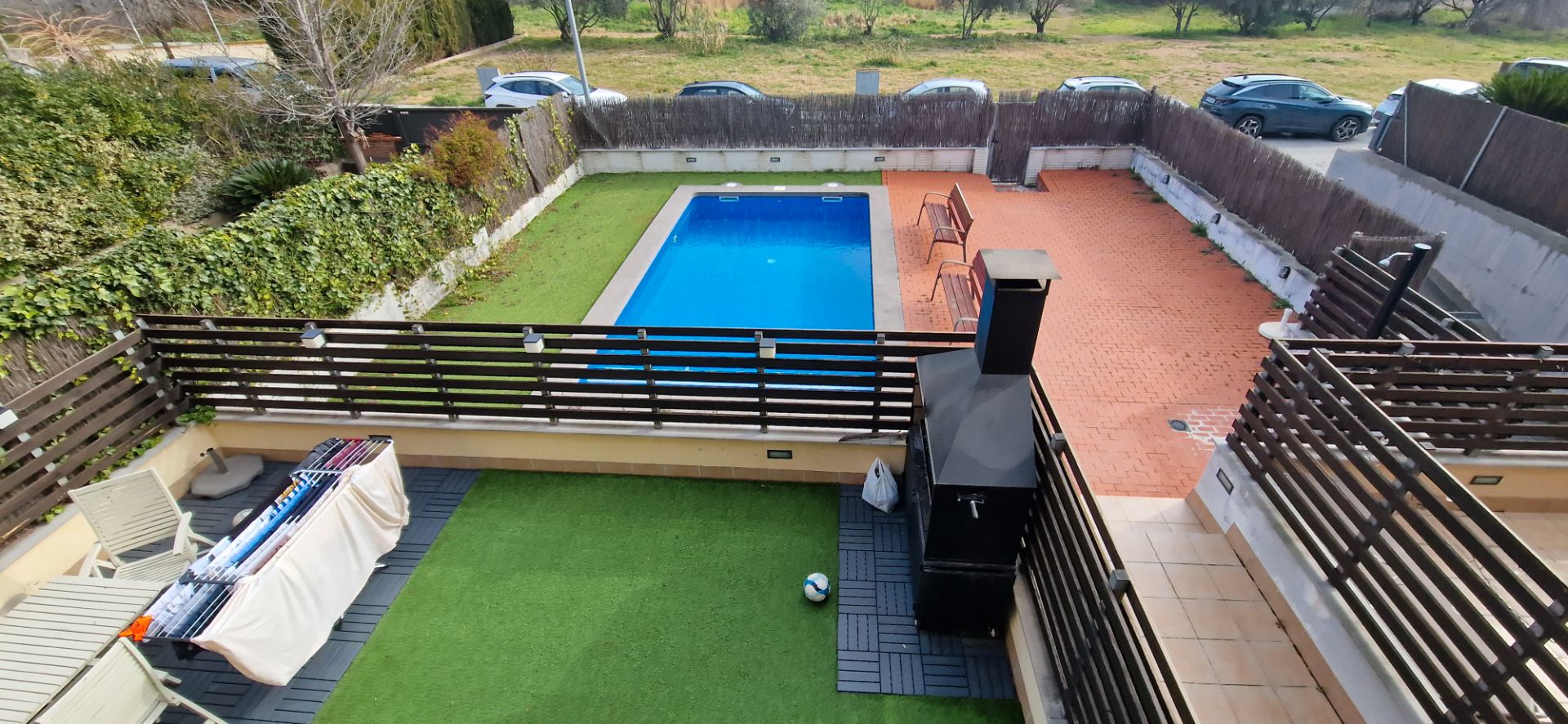 Swimming pool of Flat for sale in Viladecavalls  with Air Conditioner, Heating and Parquet flooring