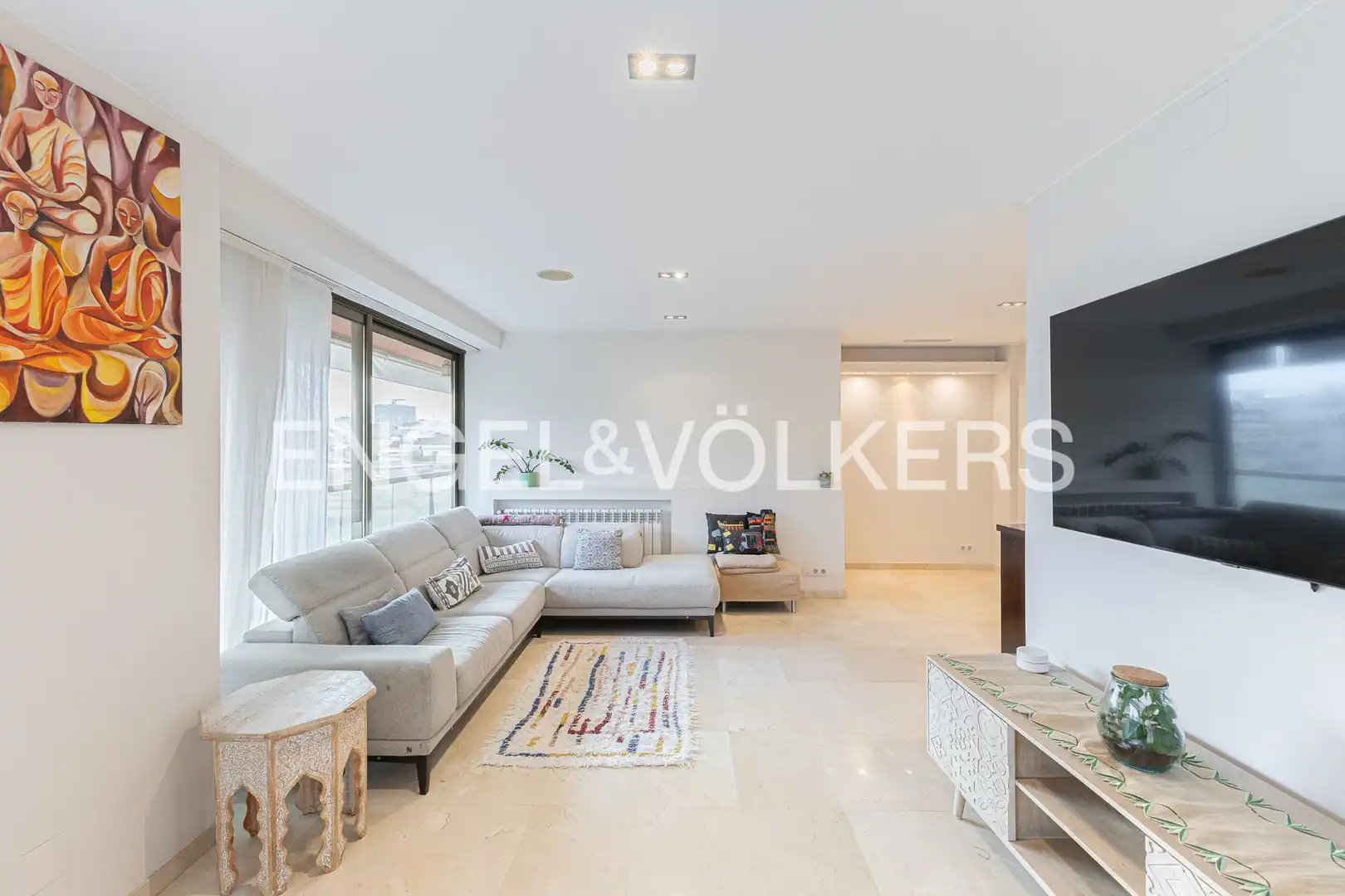 Sala de estar de Piso de alquiler en Barcelona con Aire acondicionado, Calefacción y Parquet