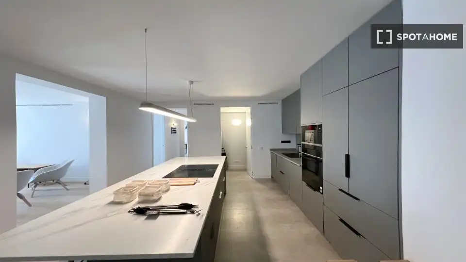 Kitchen of Flat for rent in Madrid  with Air Conditioner, Heating and Furnished