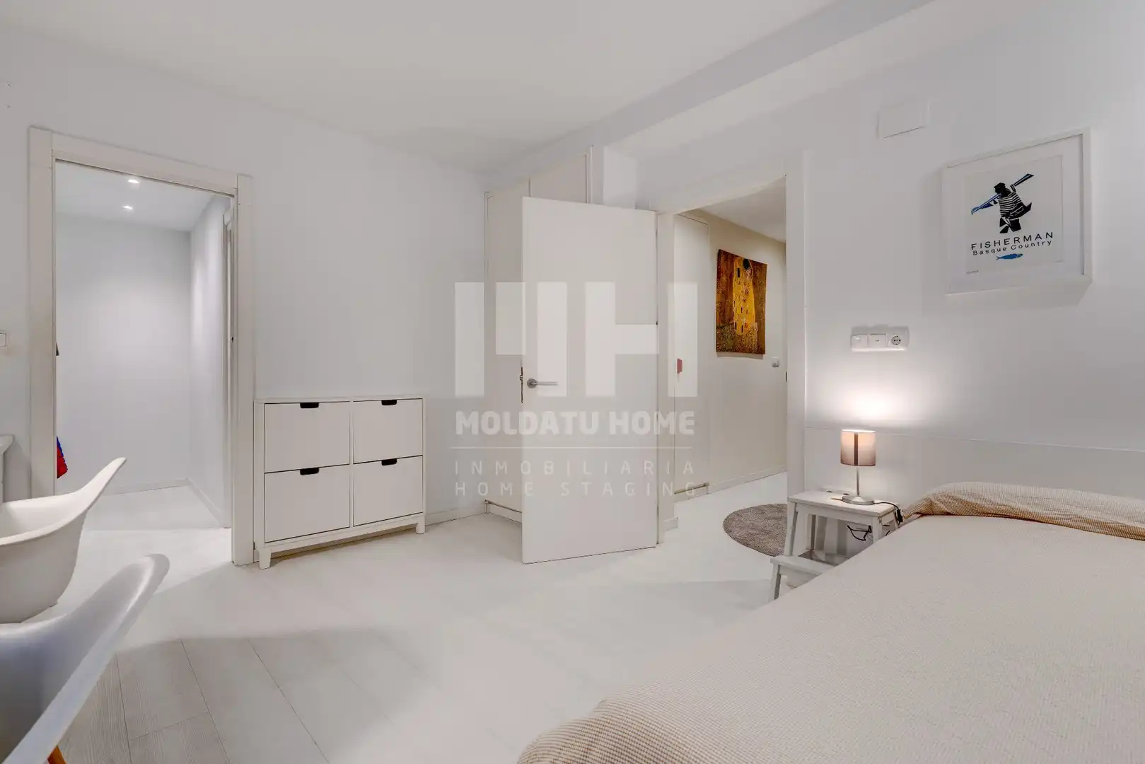 Schlafzimmer von Wohnung zur Miete in Donostia - San Sebastián  mit Heizung, Privatgarten und Terrasse