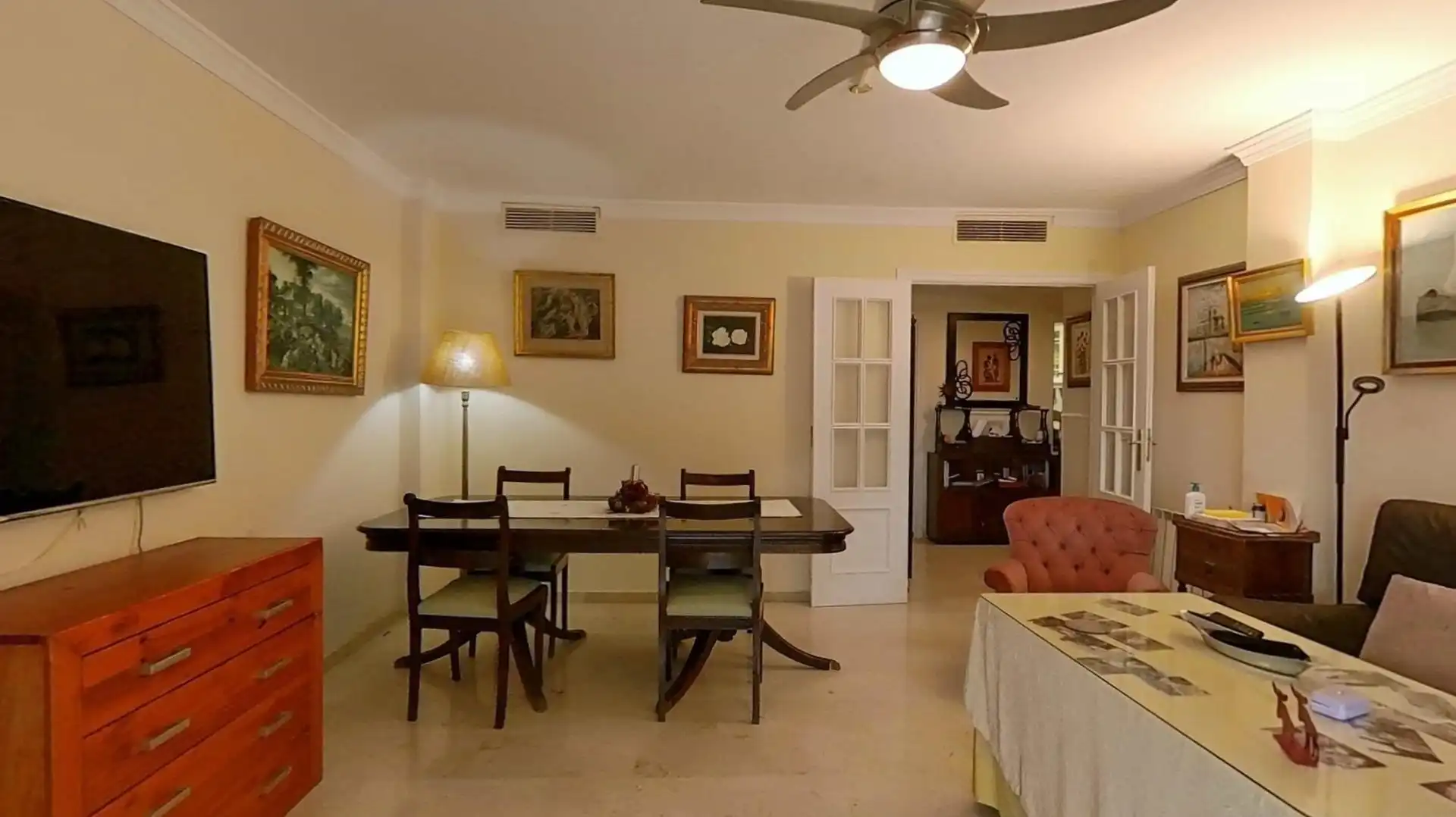 Esszimmer von Wohnung zum Verkauf in Málaga mit Klimaanlage, Privatgarten und Terrasse