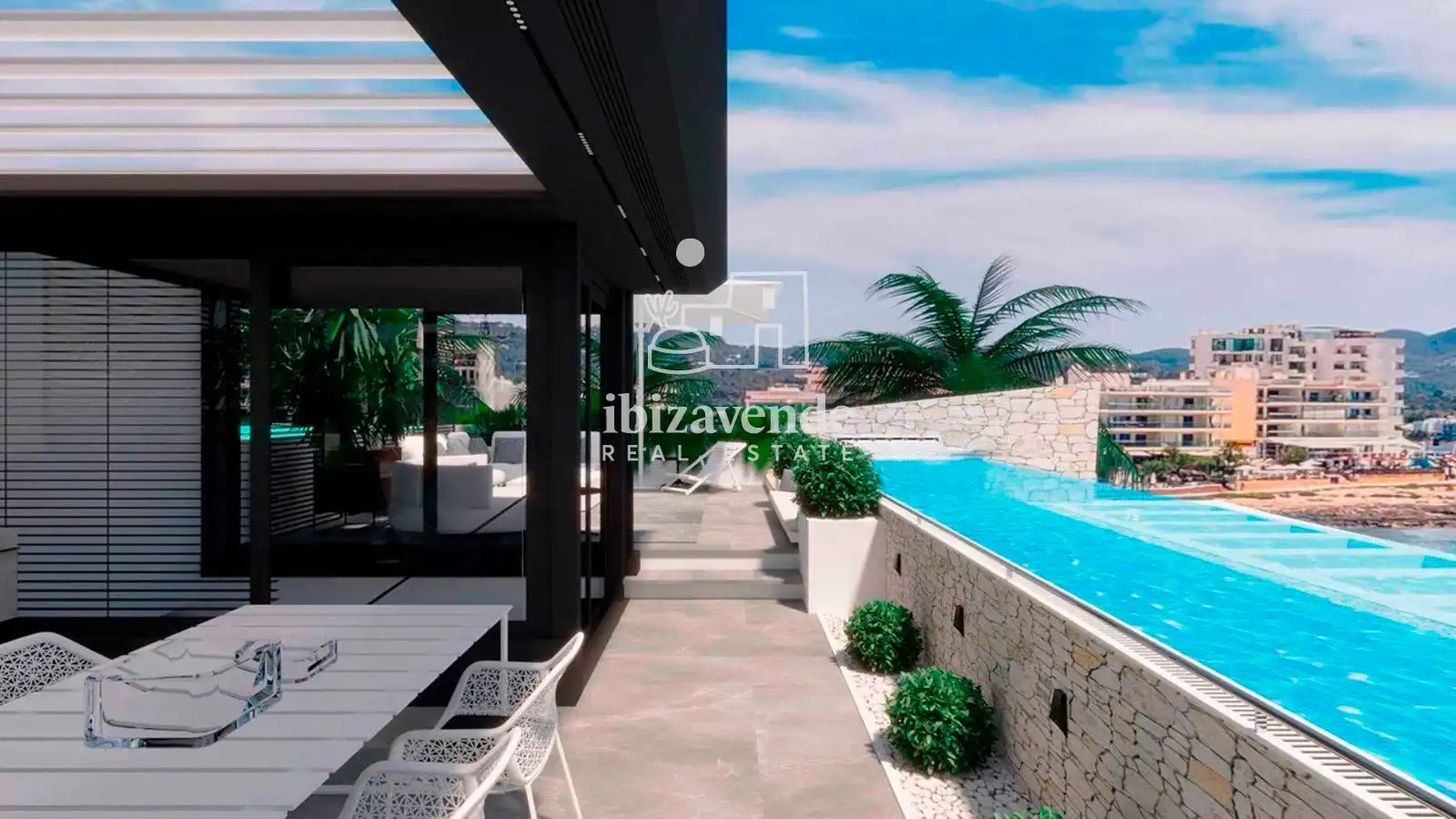 Terrace of Attic for sale in Sant Antoni de Portmany  with Heating, Private garden and Terrace