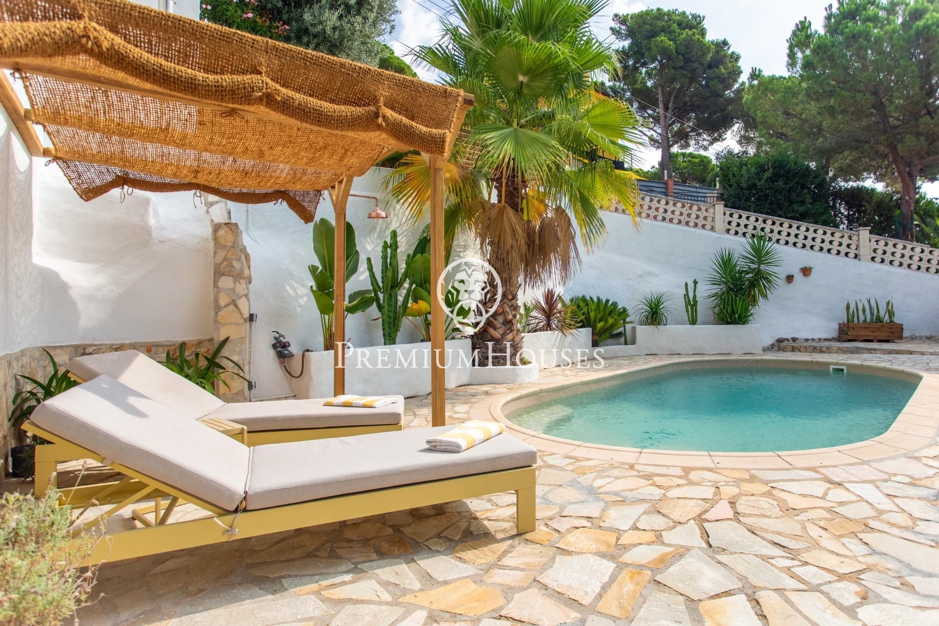 Terrace of House or chalet to rent in Sant Cebrià de Vallalta  with Air Conditioner, Heating and Private garden