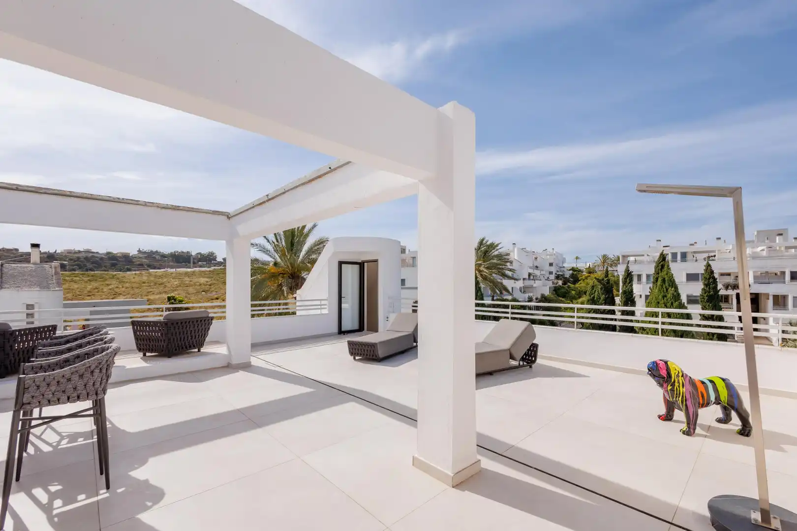Terraza de Ático en venta en Mijas con Aire acondicionado, Calefacción y Jardín privado