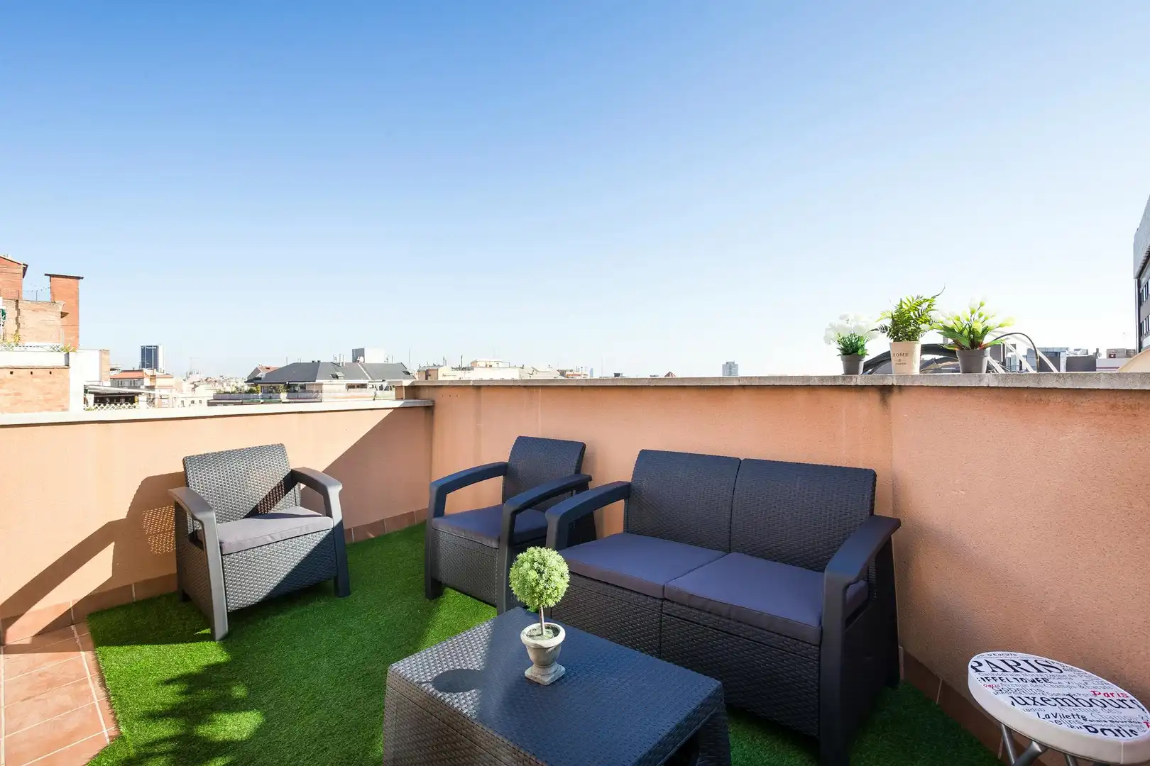 Terrasse von Wohnung zur Miete in Barcelona mit Heizung, Möbliert und Fernseher