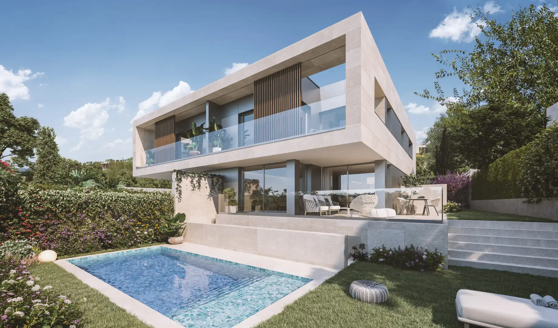 Semi-detached house with pool for sale in Calle Álvaro de Bazán 4