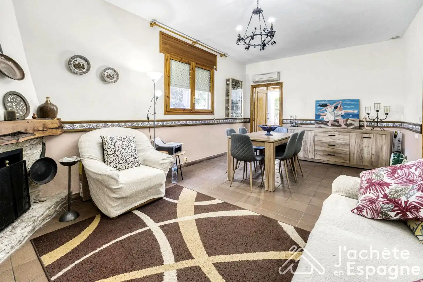 Sala d'estar de Casa o xalet en venda en Vinaròs amb Aire condicionat, Jardí privat i Terrassa