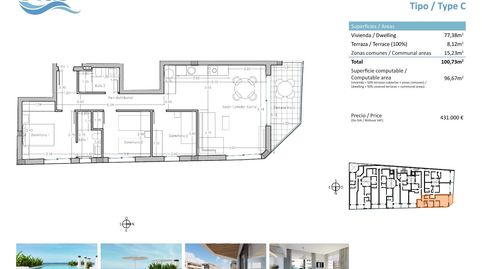 Foto 5 de Piso en venta en de Cervantes, Guardamar Playa, Guardamar del Segura