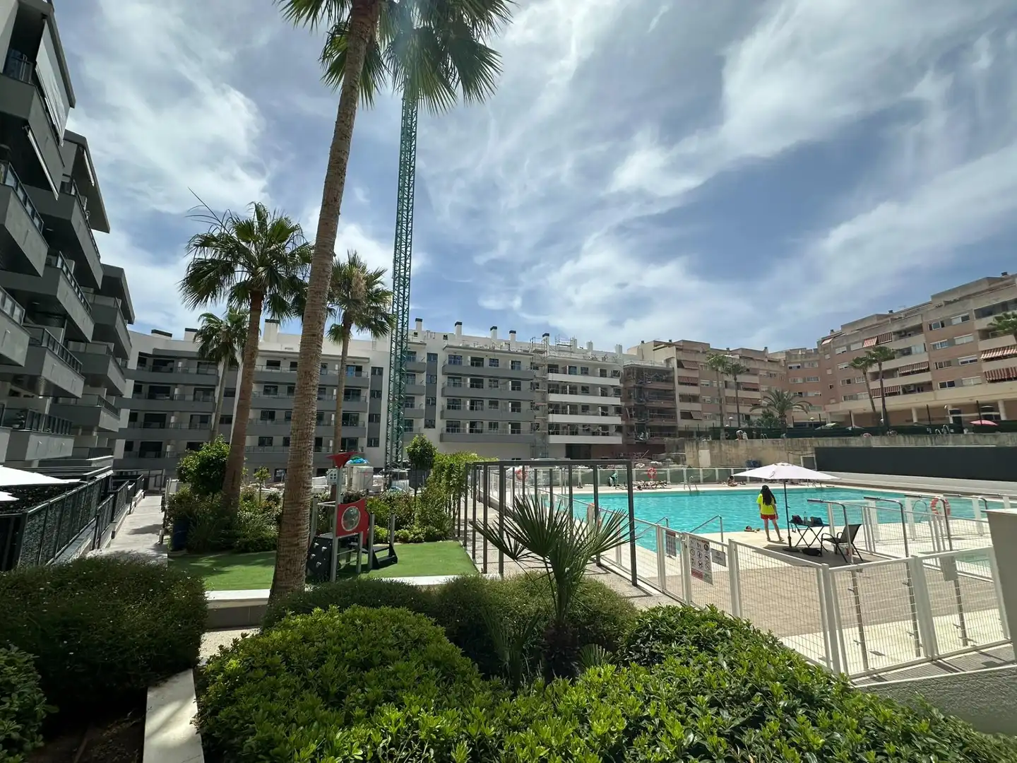 Swimming pool of Flat for rent in Mijas  with Air Conditioner, Heating and Private garden