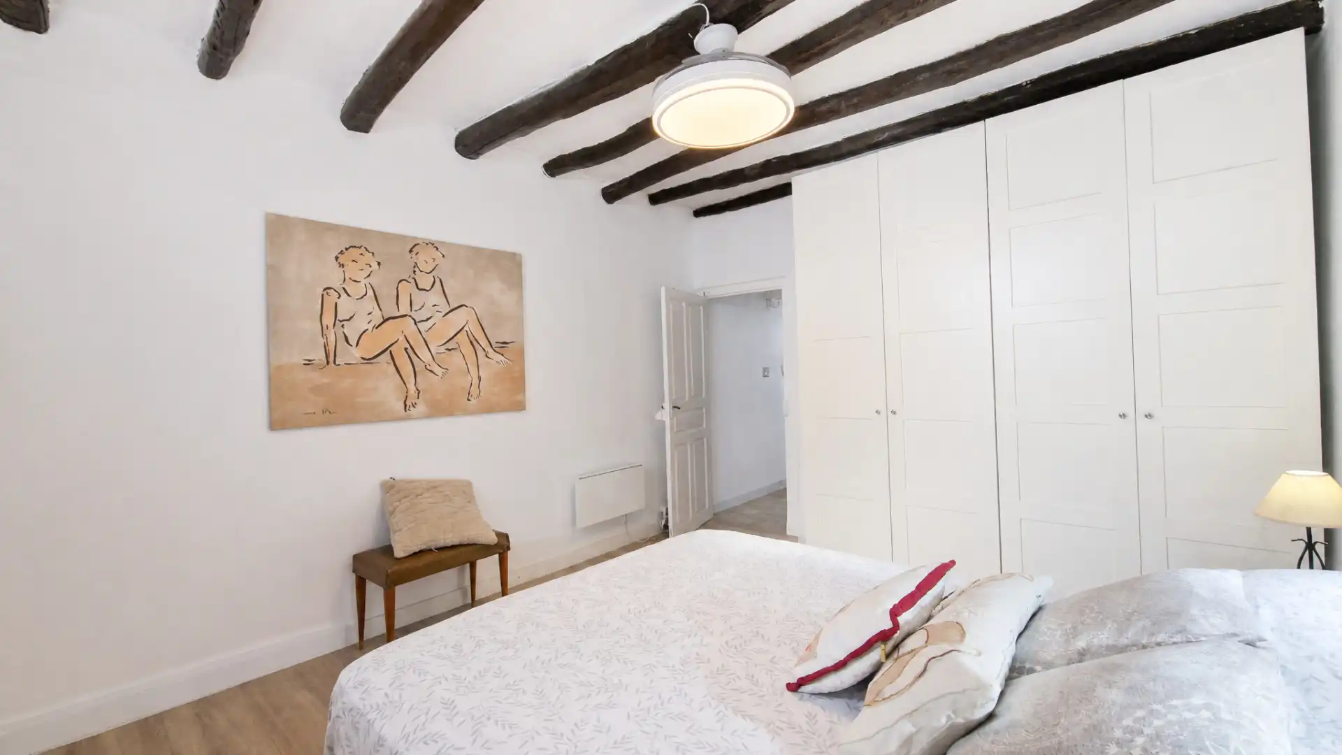 Dormitori de Casa adosada en venda en Alloza amb Calefacció, Parquet i Moblat