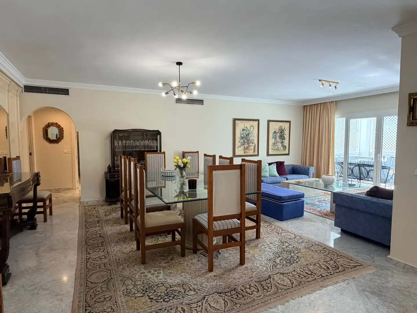 Dining room of Flat for rent in Marbella  with Air Conditioner, Terrace and Storage room