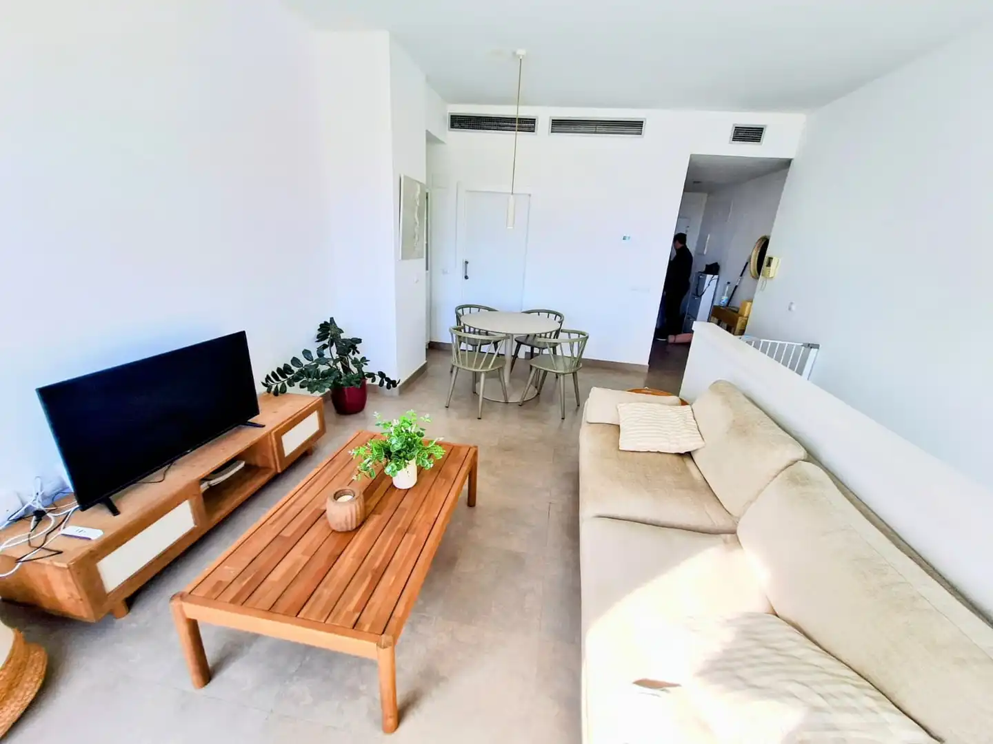 Sala d'estar de Apartament en venda en Oropesa del Mar / Orpesa amb Aire condicionat, Jardí privat i Terrassa