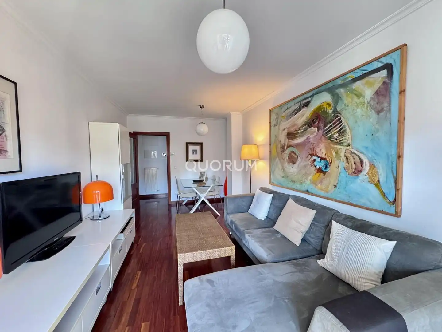 Living room of Flat for rent in Bilbao   with Heating, Terrace and Furnished