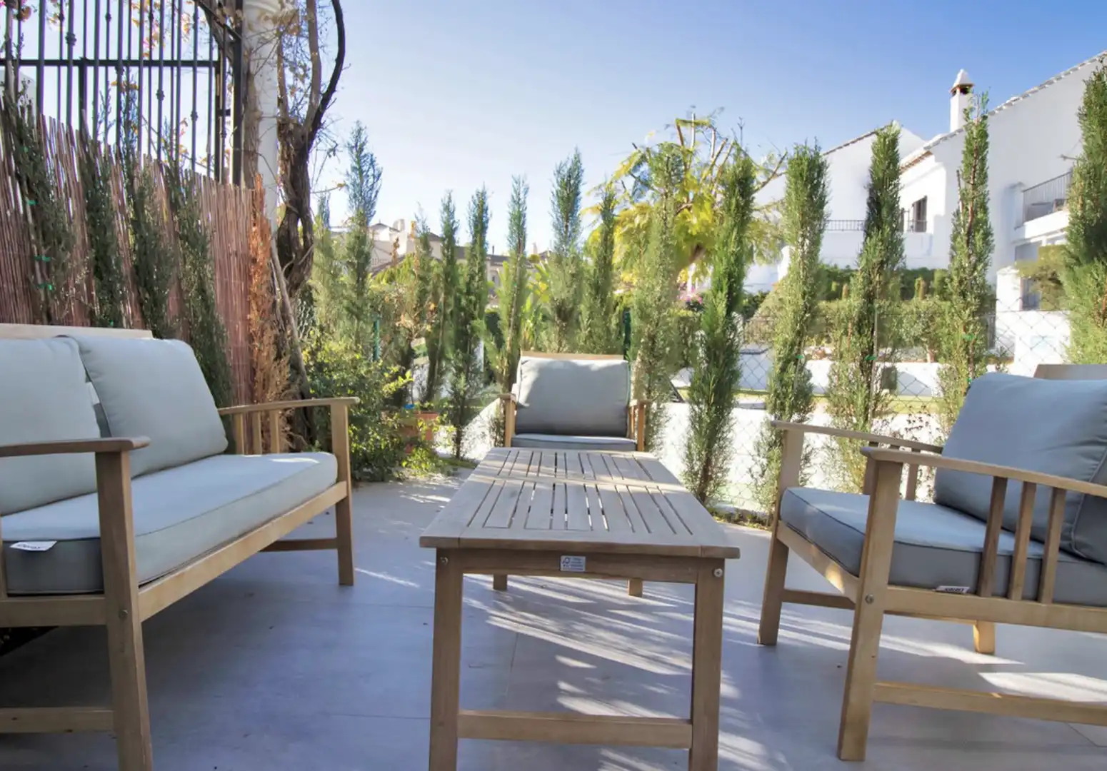 Terraza de Casa adosada en venta en Marbella con Aire acondicionado, Jardín privado y Terraza