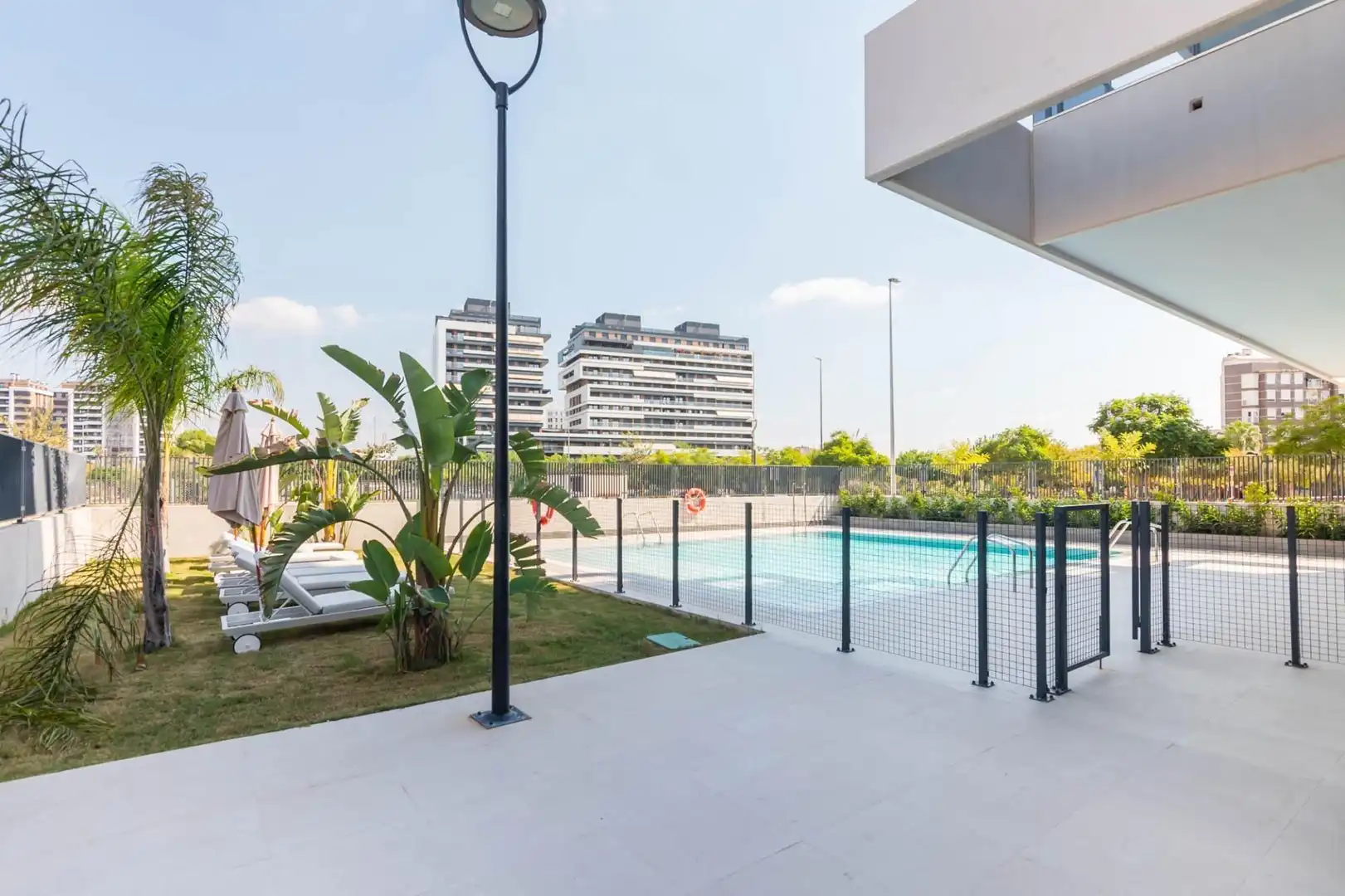 Swimming pool of Flat for sale in Murcia  with Air Conditioner, Heating and Private garden