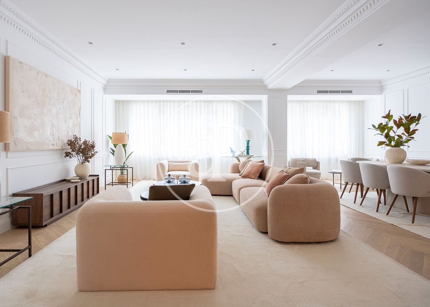 Living room of Flat for sale in  Madrid Capital  with Air Conditioner, Heating and Furnished